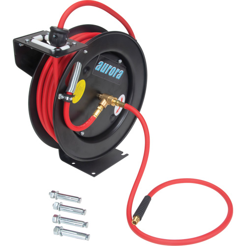 Hose Reel, Air/Water, 1/4" x 35', Single Hose, 300 psi Distribution Industrielle GC