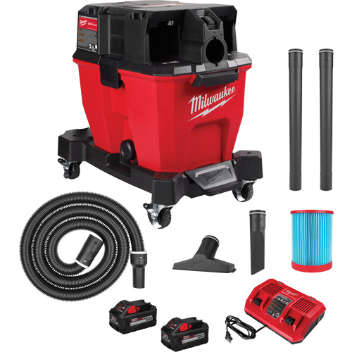 Aspirateur sec/humide sans fil &agrave; bloc-pile double M18 Fuel, 18 V, Capacit&eacute; 9 gal. Distribution Industrielle GC