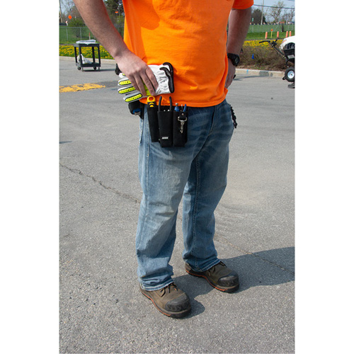 Lineman's Tool Pouch, Multiple Tool Holder, Leather, 3 Pockets Distribution Industrielle GC