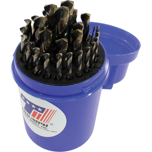 Jeu de forets Triumph, 115 morceaux, Acier rapide Distribution Industrielle GC