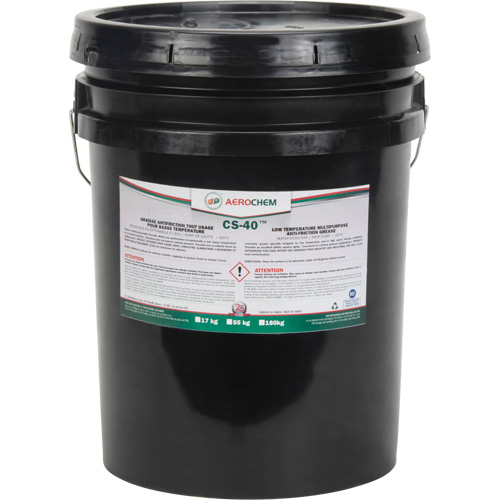 AEROCHEM CS-40 Low-Temperature Multi-Purpose Grease, 17 kg, Pail Distribution Industrielle GC