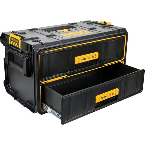 Unit&eacute; &agrave; deux tiroirs ToughSystem 2.0, 12-1/3" x 12-3/5", Noir/Jaune Distribution Industrielle GC