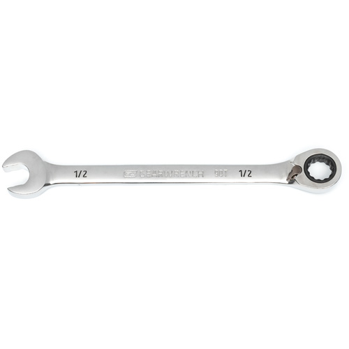 90-Tooth Reversible Ratcheting Wrench, 12 Point, 1/2", Chrome/Polished Finish Distribution Industrielle GC