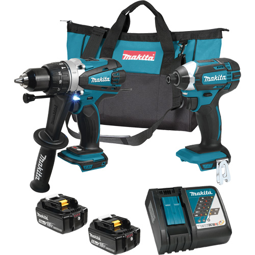 Trousse de 2 outils sans fil LXT avec moteurs sans balai, Lithium-ion, 18 V Distribution Industrielle GC