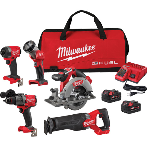 Jeu de 5 outils combin&eacute;s M18 Fuel, Lithium-ion, 18 V Distribution Industrielle GC