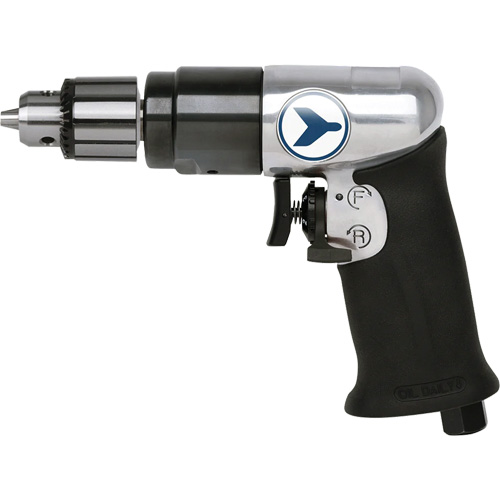 AD38VSRK Variable Speed Air Drill, 6 CFM, 1/4" NPT, 82 dBA, 3/8" Chuck, Keyed Distribution Industrielle GC