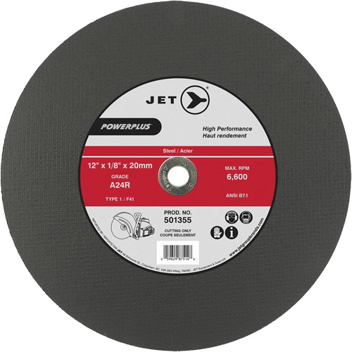 A24R PowerPlus Cut-Off Wheel, 14" x 1/8", 20 mm Arbor, Type 1, 5500 RPM Distribution Industrielle GC