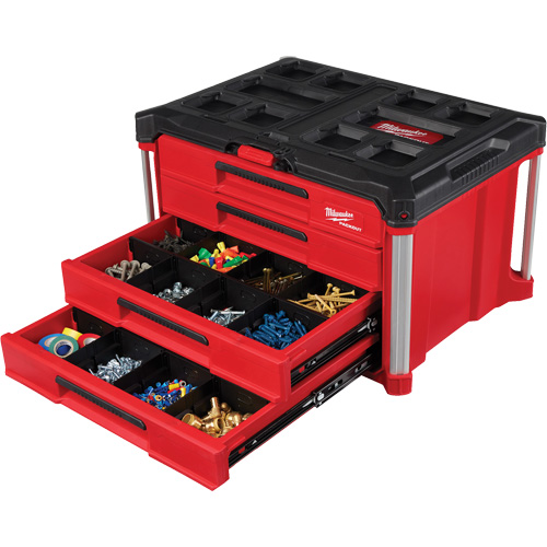 Boîte &agrave; outils avec 4 tiroirs PackOut, 16-3/10" x 22-1/5" x 14-3/10", Rouge Distribution Industrielle GC