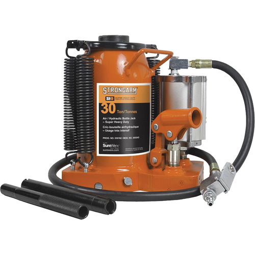 Crics &agrave; bouteille &agrave; air comprim&eacute;, 30 tonne(s), Air comprim&eacute;/hydraulique Distribution Industrielle GC