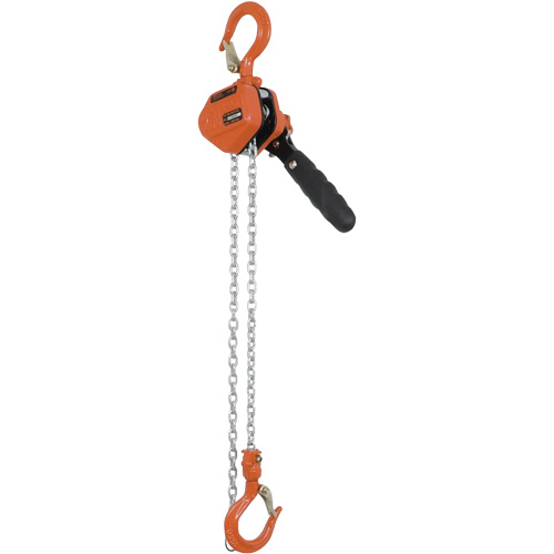 KLP-25-5 KLP Series Lever Chain Hoists, 5' Lift, 500 lbs. (0.25 tons) Capacity, Steel Chain Distribution Industrielle GC