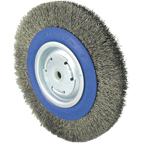 Brosse rotative &agrave; fil torsad&eacute;, 8" dia., Fils 0,014", Arbre 1/2" - 5/8" - 2 Distribution Industrielle GC