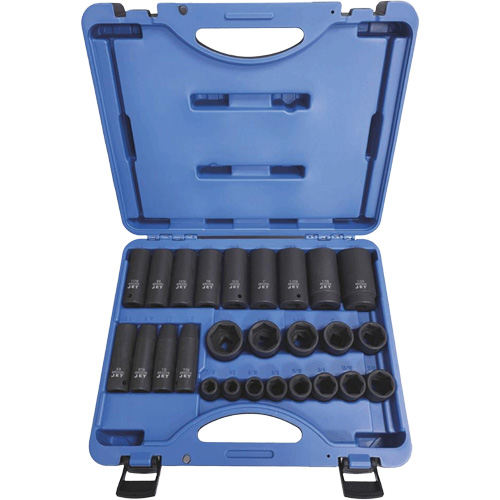 PS2612SD Jeux de douilles - r&eacute;guli&egrave;res, 26 Mcx, Chocs, Prise de 1/2" Distribution Industrielle GC