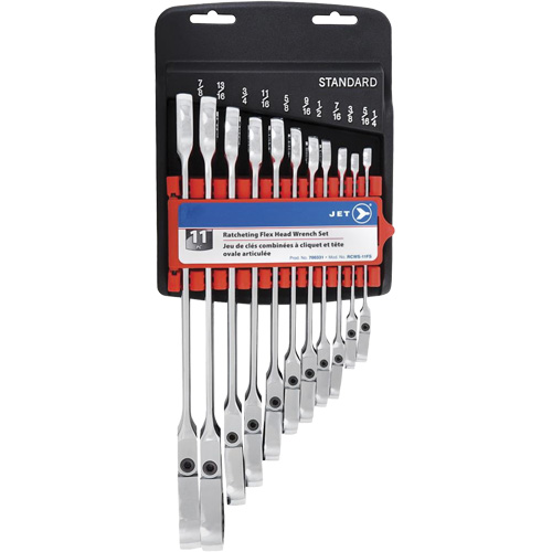 RCWS-11FS Flex Head Wrench Sets, Combination/Flex Head, 11 Pieces, Imperial Distribution Industrielle GC