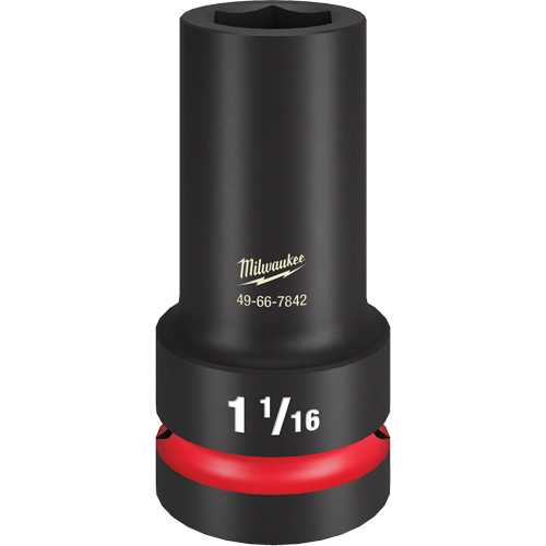 Douille &agrave; paroi extra mince Shockwave Impact Duty, Chocs, 1-1/16", Prise 1", 6 pans, Profond Distribution Industrielle GC