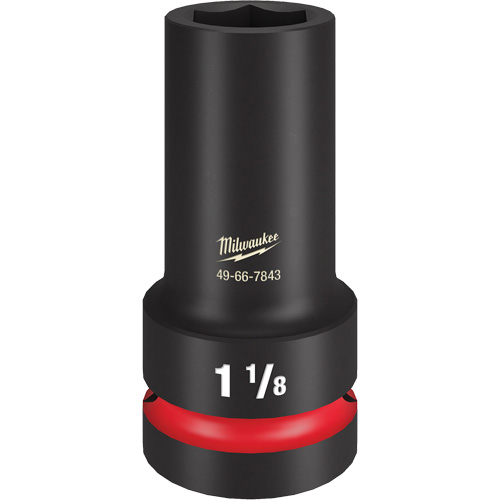 Douille &agrave; paroi extra mince Shockwave Impact Duty, Chocs, 1-1/8", Prise 1", 6 pans, Profond Distribution Industrielle GC