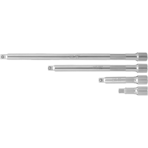 Jeu de rallonges prise, Prise de 1/2", Fini Chrome, 4 Mcx Distribution Industrielle GC