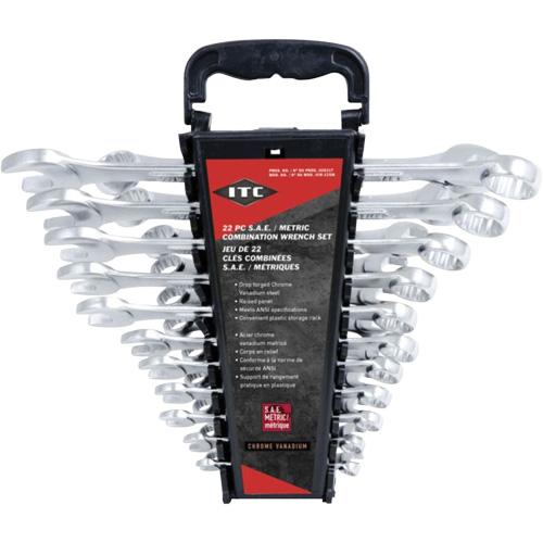 ICW-22SM Wrench Set, Combination, 22 Pieces, Imperial and Metric Distribution Industrielle GC