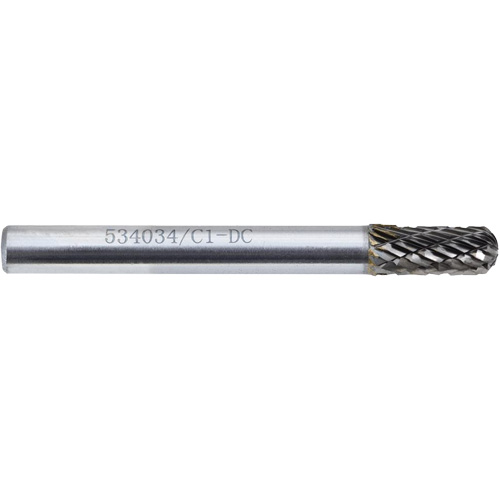 C1-DC JET-KUT GP Round Nose Shape Carbide Bur, 1/4" Dia. Distribution Industrielle GC
