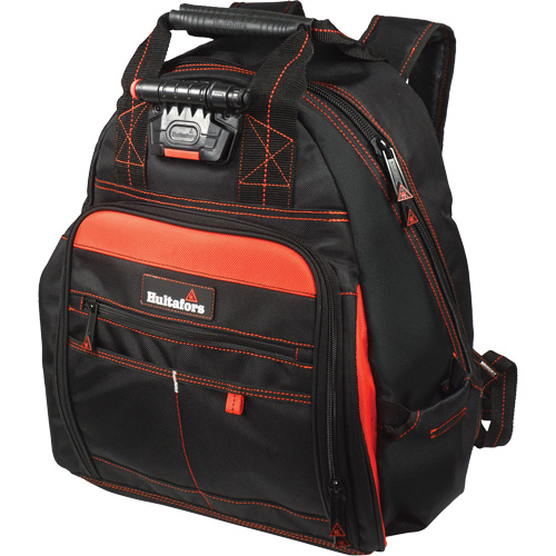 Sac &agrave; dos &agrave; outils &eacute;clair&eacute;, Noir/Rouge, Balistique/Polyester Distribution Industrielle GC