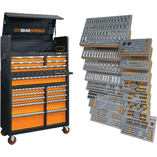 Rangement & jeu d'outils pour m&eacute;canicien, 873 morceaux Distribution Industrielle GC