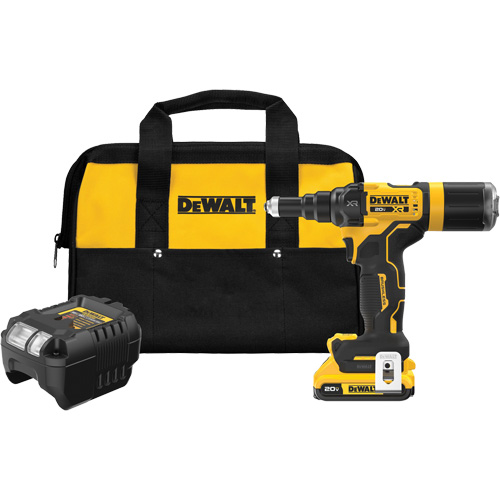 Ensemble d'outil &agrave; riveter sans fil et sans balai 3/16" XR Distribution Industrielle GC