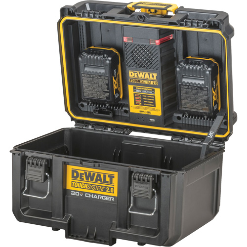 Chargeur 20V &agrave; deux ports ToughSystem 2.0, 14" x 15" x 9", Noir/Jaune Distribution Industrielle GC