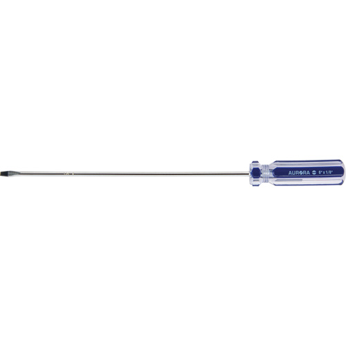 Tournevis &agrave; fente bleu transparent avec bandes, Tige de 1/8", Ronde, Prise en Plastique Distribution Industrielle GC