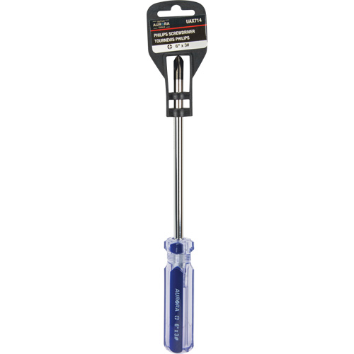 Blue Transparent Striped Philips Screwdriver, #3, Plastic Handle Distribution Industrielle GC