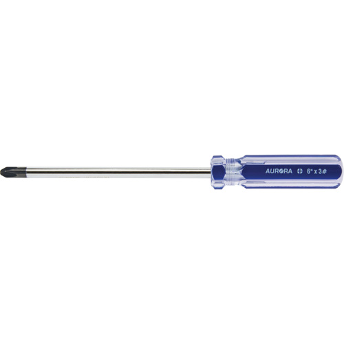 Blue Transparent Striped Philips Screwdriver, #3, Plastic Handle Distribution Industrielle GC