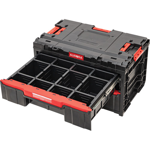 Arx&reg; 2-Drawer Toolbox, 23-1/10" x 15" x 13-2/5", Black Distribution Industrielle GC