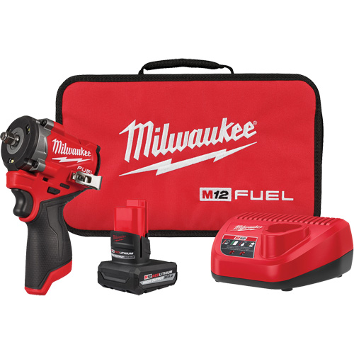 Fuel Stubby Impact Wrench Kit, 12 V, 3/8" Socket Distribution Industrielle GC