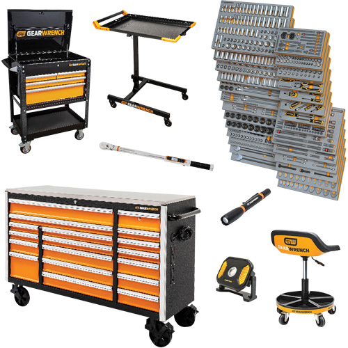 Jeu d'outils pour maître m&eacute;canicien MEGAMOD dans des plateaux en mousse modulaire de premi&egrave;re qualit&eacute; avec rangement d'outils, 1268 morcea Distribution Industrielle GC
