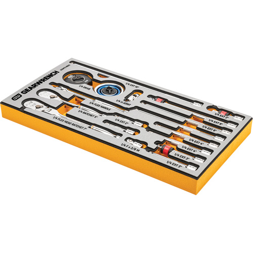 Jeu d'outils pour maître m&eacute;canicien MEGAMOD dans des plateaux en mousse modulaire de premi&egrave;re qualit&eacute; avec rangement d'outils, 1268 morcea Distribution Industrielle GC