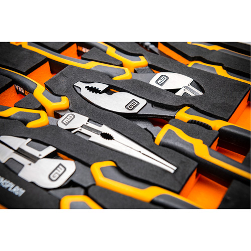 PITBULL Cushion Grip Pliers Set in Foam Storage Tray, 5 Pieces Distribution Industrielle GC