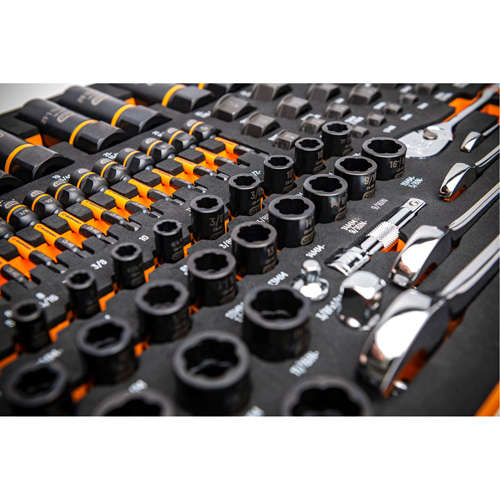 Jeu d'outils pour m&eacute;canicien Bolt Biter dans un plateau de rangement en mousse 97 mcx Distribution Industrielle GC