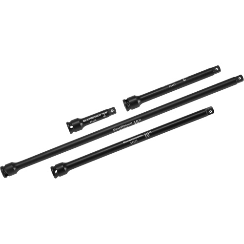Jeu de rallonges &agrave; chocs, Prise de 3/8", Fini Phosphate de mangan&egrave;se, 4 Mcx Distribution Industrielle GC