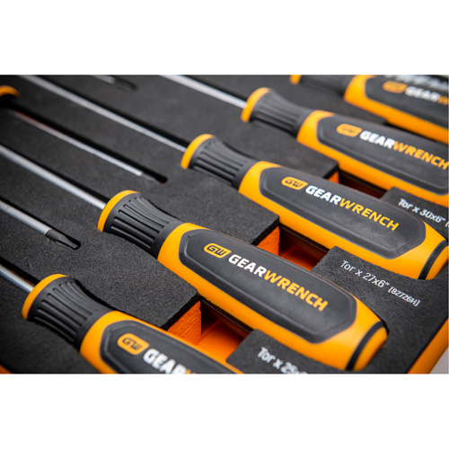 Jeu de tournevis bimat&eacute;riau Torx dans un plateau de rangement en mousse, 10 mcx Distribution Industrielle GC