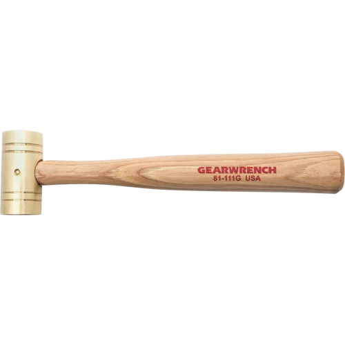 Brass Hammer with Hickory Handle, 1 lbs Head Weight, 11" L Distribution Industrielle GC