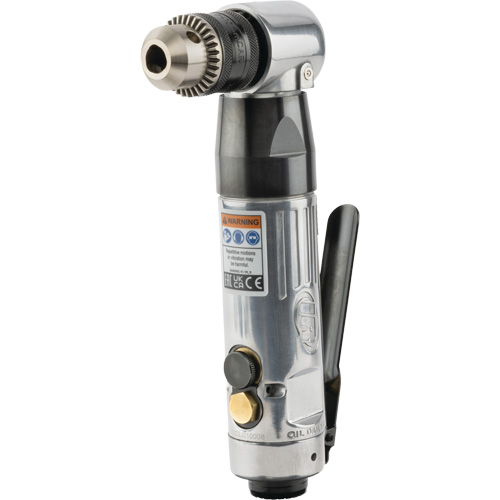 Perceuse pneumatique &agrave; angle, 20,5 pi, cu/min, 1/4" NPT, 98 dBA, 3/8" mandrin, Avec cl&eacute; Distribution Industrielle GC