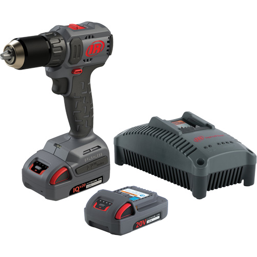 Ensemble de perceuse-tournevis compact sans fil, Lithium-ion, 20 V, Mandrin 1/2", Couple 37 lb-pi Distribution Industrielle GC