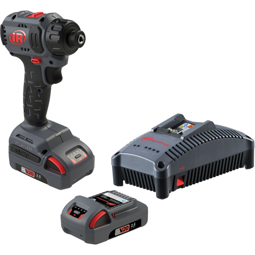 Cordless Compact Screwdriver Kit, 1/4", 37 ft-lbs Max. Torque, 20 V, Lithium-Ion Distribution Industrielle GC