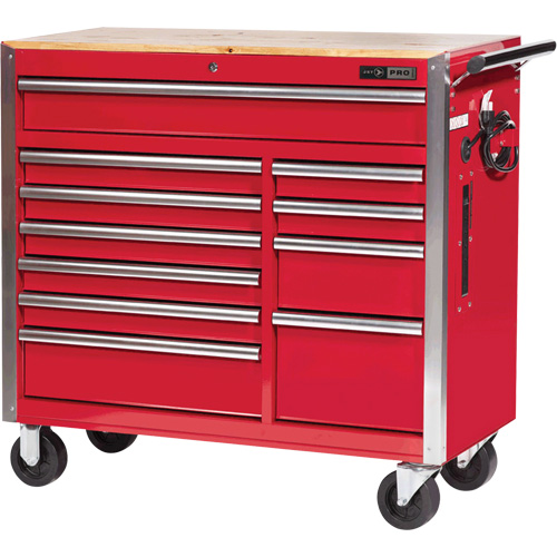 PRC4211 Armoire roulante de s&eacute;rie Pro, 11 tiroirs, 42" la x 18" p x Rouge Distribution Industrielle GC