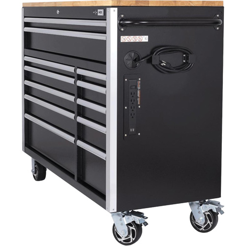 HDRC5212 HD Series Roller Cabinet, 12 Drawers, 51-1/4" W x 21" D x 40-3/10" H, Black Distribution Industrielle GC