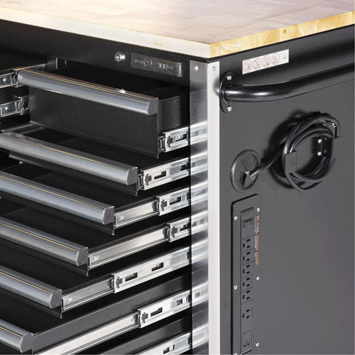 HDRC7220 HD Series Roller Cabinet, 20 Drawers, 72" W x 24" D x 42-3/10" H, Black Distribution Industrielle GC