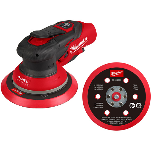 M12 FUEL 6" Random Orbital Sander, 6" Sand Paper, 12 V Distribution Industrielle GC