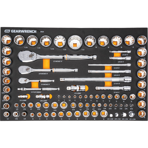 Mechanics Tool Set in Modular Foam Trays with Storage Unit, 194 Pieces Distribution Industrielle GC