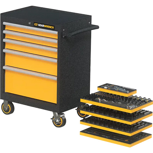 Jeu d'outils de m&eacute;canicien dans des plateaux modulaires en mousse avec conteneur de rangement, 247 morceaux Distribution Industrielle GC