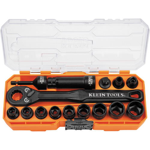 KNECT Essential Pass Through Impact Socket Set, 28 Pcs, Impact, 3/8" Drive Size Distribution Industrielle GC