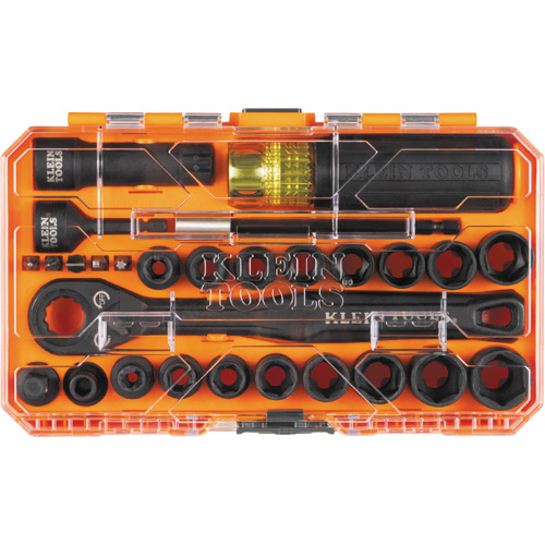 KNECT Essential Pass Through Impact Socket Set, 28 Pcs, Impact, 3/8" Drive Size Distribution Industrielle GC