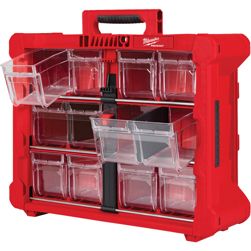 Organisateur PACKOUT &agrave; bac inclinable, 15-1/5" x 19-7/10" x 6-7/10", Noir/Rouge Distribution Industrielle GC
